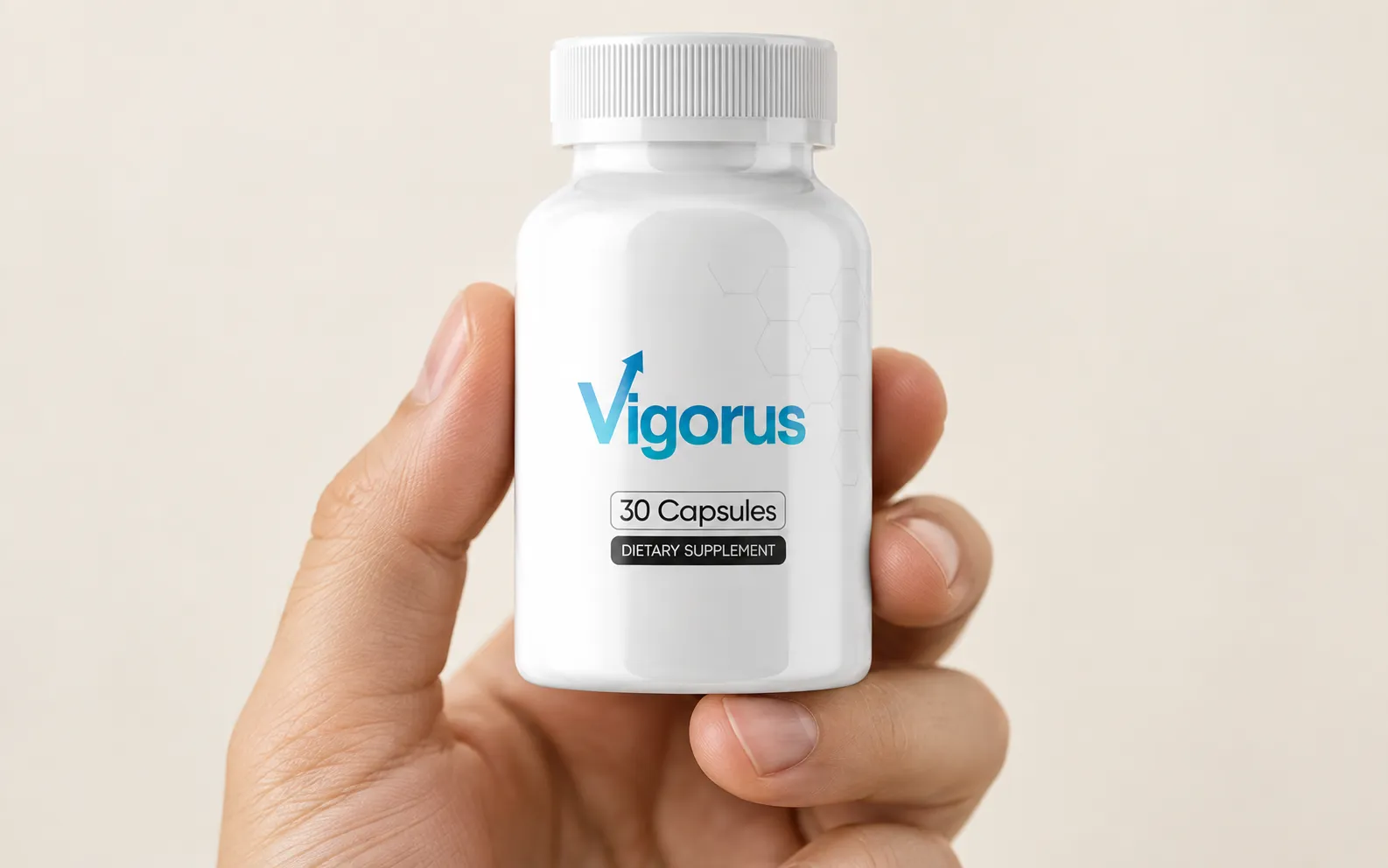 Vigorus — the package held in a hand