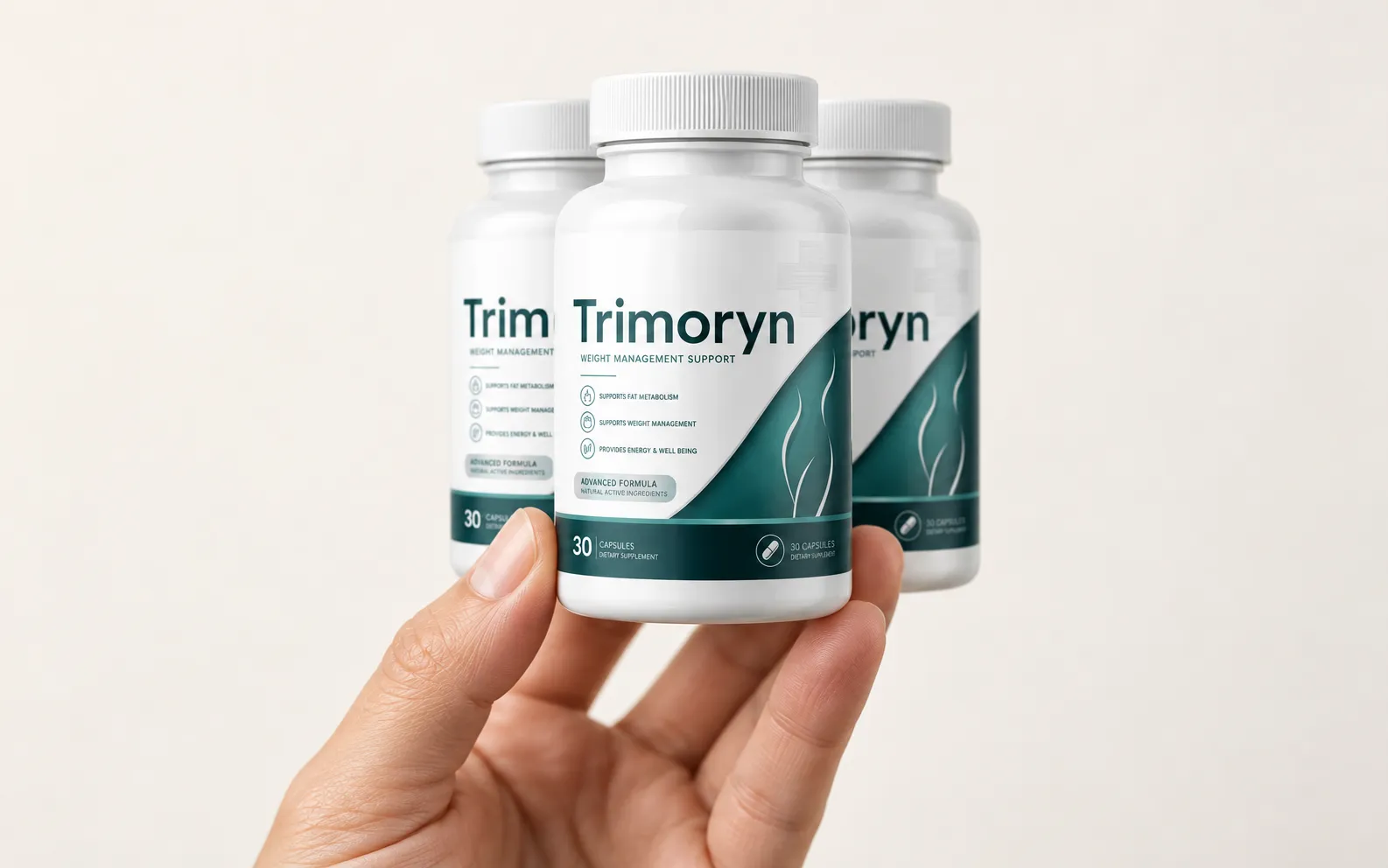 Trimoryn — the package held in a hand