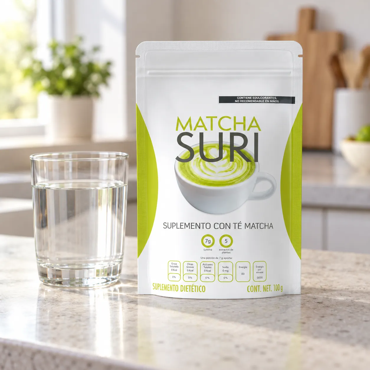 Matcha Suri — the package in everyday use