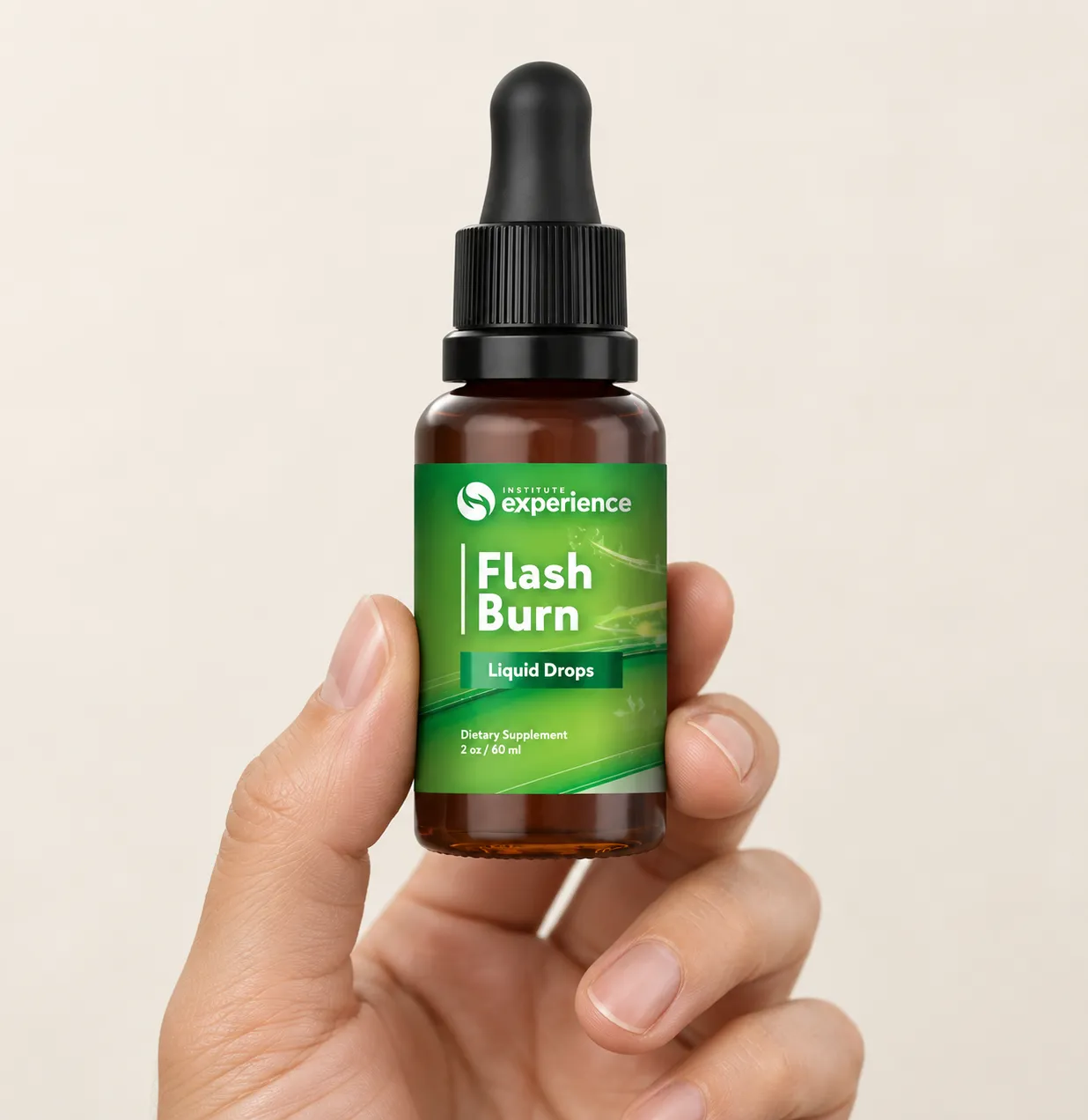 FlashBurn — the package held in a hand