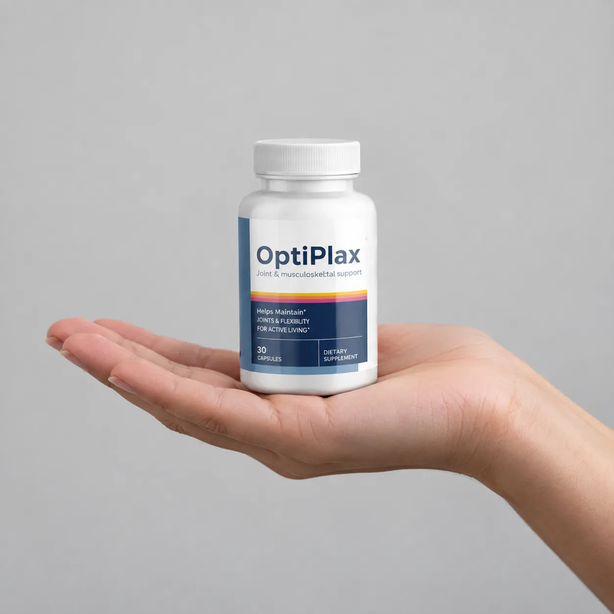 OptiPlax — the package held in a hand