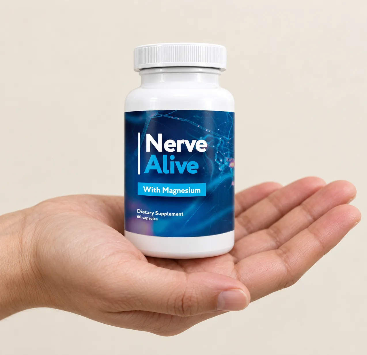 NerveAlive — the package held in a hand